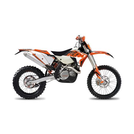 Kit Adesivi Completo Blackbird Dream 4 con Coprisella Arancio-Nero-Bianco - KTM 125 SX 2007-2010
