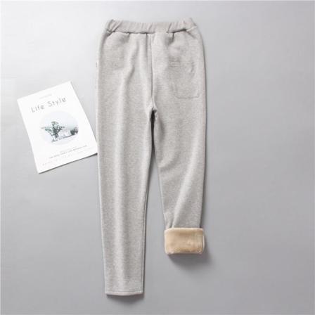 Tjock Fleece Joggingbyxor För Damer Med Hög Midja Fuzzy Träningsbyxor