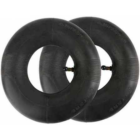 10-tommers scooterdekk slange 3.50-4 for trillebår, gressklipper, golfbil, håndvogn, hagevogn, håndtruck, 2-pakning