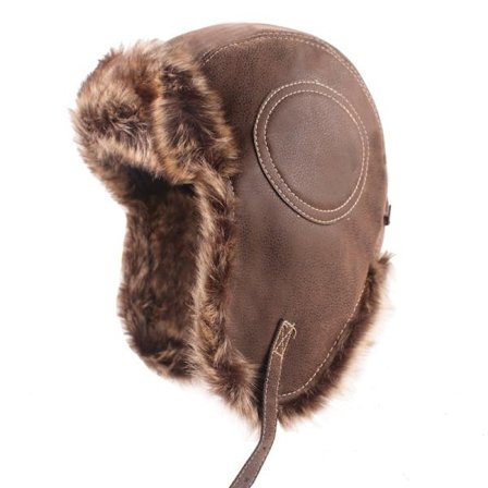 Unisex Tekoturkis Karvahattu Talvi Trapper Hat Tuulenpitävä Lentäjähattu