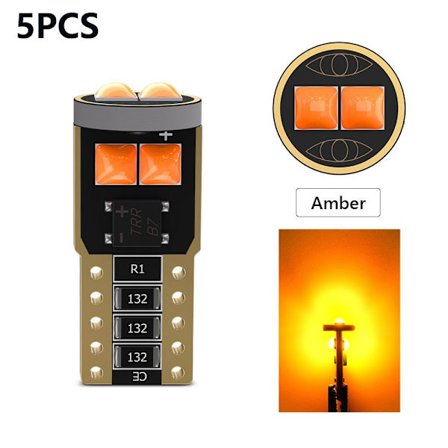 Mordely 5st LED-lampor Canbus bilinredningslampor GUL