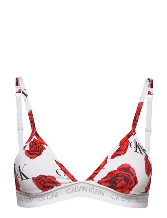 Unlined Triangle Lingerie Bras & Tops Soft Bras Triangle Bras Multi/mönstrad Calvin Klein