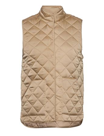 Vianne Waistcoat Vests Padded Vests Beige MSCH Copenhagen*Betinget Tilbud