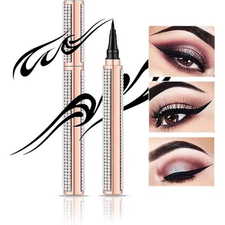 Diamant Eyeliner Vattentät Svart Precision Micro Eyeliner Flytande Penna Snabbtorkande Långvarig Kosmetisk Makeup Pennor För Kvinnor Flickor Ögon