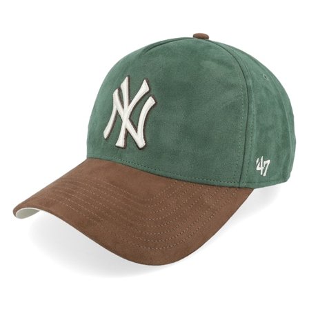 47 Brand - Verde adjustable Gorra - New York Yankees MLB 47 Mvp Dt Dark Green/Brown A-frame Adjustable @ Hatstore