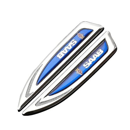 2 stk 3D metal bil fender sidedekaler emblem logo klistermærker til Saab 9-3 9-5 9-7 93 9-7x 9-2x 9-5x Bj biltilbehør