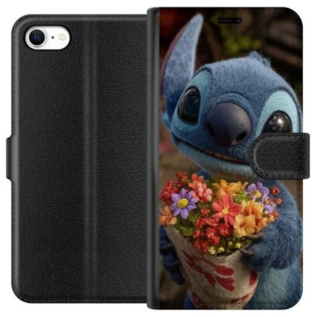 Yhteensopiva Lompakkokotelo Apple Apple iPhone 6s Suloinen sininen hahmo, jolla on isot silmät ja joka pitää lämpimässä ja suloisessa tyylissä