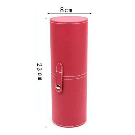 Bærbar Rejse PU Læder Makeup Børster Holder Kosmetiske Penne Opbevaringskop Etui Boks Makeup Værktøjer Organizer