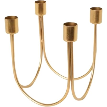 1 st Ljusstake, 4 Guld Ljusstakar, Metall Ljusstake Ställ, Mantel Ljusstake för Bordsdekoration