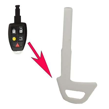 Oklippt Smart Fjärrkontroll Metallnyckel Nödnyckel HU101 för VOLVO V40 V50 V60 V70 V90 XC40 XC60 XC70 XC90 S40 S60 S80 S90