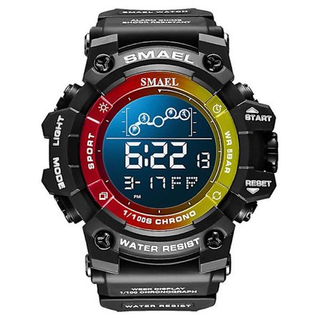 Smael Elektroniske Digitale Klokker For Menn Vanntett Unisex Militær Sportsklokke Med Auto Dato Uke LED Display Hvit 8082