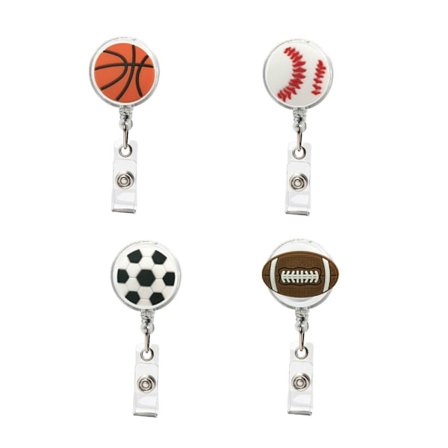 4 Stk Nøglering Badge Holder Badge Reel