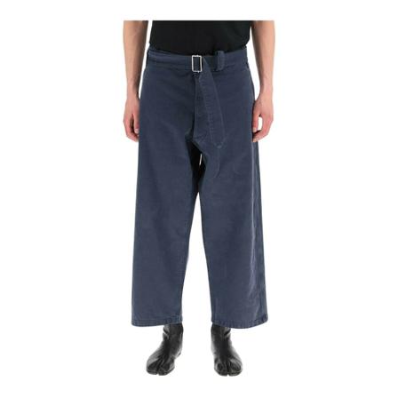 Maison Margiela oversized belted Bukser Blå, Herre