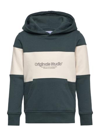 Jorlakewood Block Sweat Hood Bf Jnr Green Jack & J S