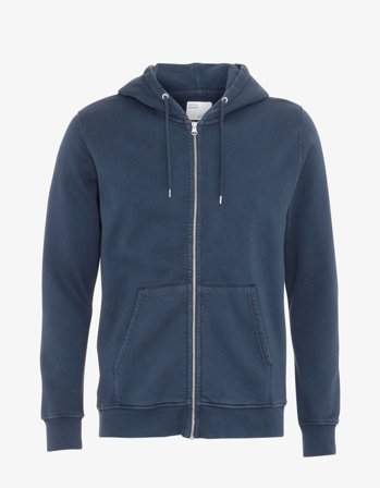 Classic Organic Zip Hood - Petrol Blue - XL