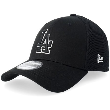 New Era - MLB Noir flexfit Casquette - Los Angeles Dodgers 39THIRTY Eg Neo Black/White Mesh Flexfit @ Hatstore