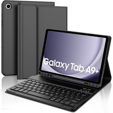 Tangentbord för Tablet A9 Plus - Galaxy Tab A9 Plus Fodral med Tangentbord, Magnetiskt Trådlöst Bluetooth Löstagbart Tangentbord (FMY)