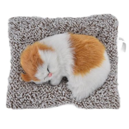 Simuleringskatt Mjuk Plysch Kattunge Barn Gåva Aktiverat Kol Bil Bord Ornament Dekoration