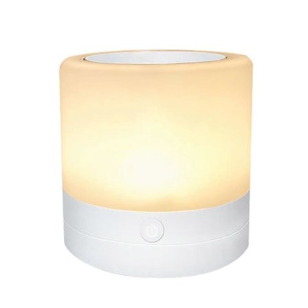 LED Smart Touch Kontrol Natlampe RGB Farve Genopladelig Dæmper Sengelampe