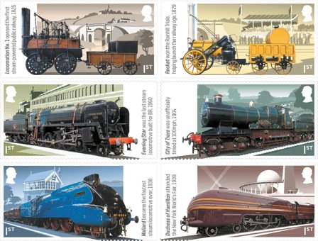 England - Damplokomotiver - Postfrisk sæt 6v