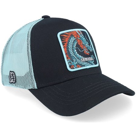 Capslab - Sort trucker Kasket - Fantastic Beasts Samura Blue/Black A-Frame Trucker @ Hatstore