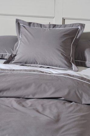 Jotex - Putetrekk i Bomullspercale Grå - JASMINE - Kjøp Putevar hos Jotex