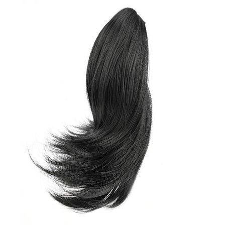 Lyhyen poninhäntäpidennys synteettinen kynsipidike hiuslisäkkeessä Aaltoileva poninhäntähiuspidennykset Laadukas lyhyt poninhäntä naisille