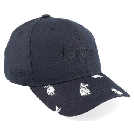 SQRTN - Zwart adjustable Cap - Kids Hooked Mumin All Black Adjustable @ Hatstore