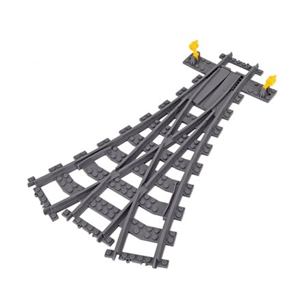 MOC City Train Rail Crossing Tracks Set Stud Gap Triple Switch Tegelstenar Byggstenar Tekniska Enlighten Leksaker för barn