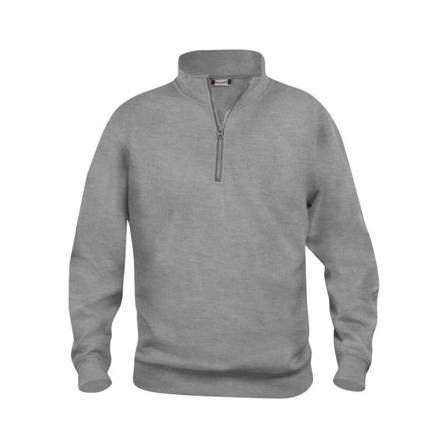 Clique Unisex Vuxen Basic Halv Zip Sweatshirt 4xl Gråmelerad