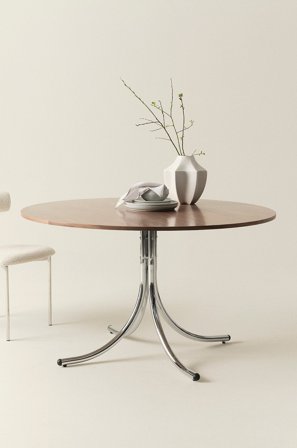 Jotex - Spisebord Diameter 130 Cm Valnøtt - CHIPLEY - Kjøp Spisebord hos Jotex