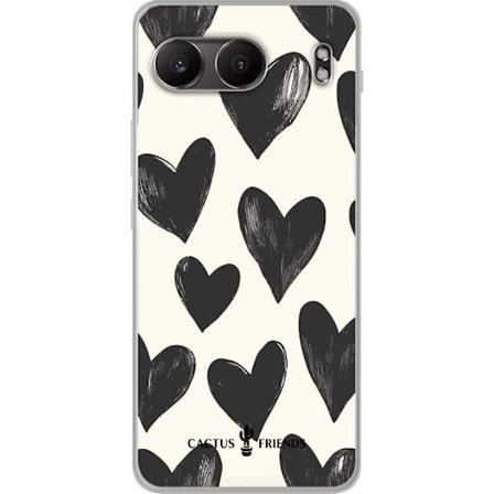Kompatibelt Mobildeksel til OnePlus OnePlus Nord 4 Cactus and Friends - Bold Black Love Pattern