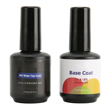 Kynsilakan Top Coat ja Base Coat Setti - Ammattimainen Kynsi Salonki, Pitkäkestoinen Kiilto, Selkeä Kynsi Taide Base ja Top Coat