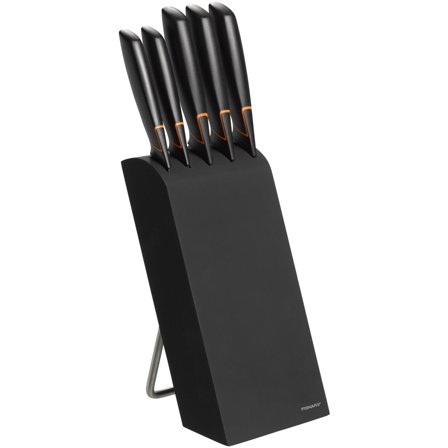 Fiskars Edge Knivsett med Knivblokk' - 'Svart