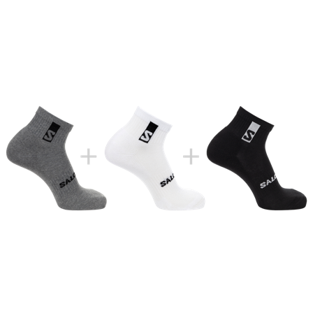Salomon - Chaussettes Everyday Ankle 3-pack - Black / White - 39-41