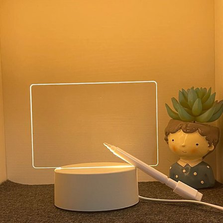 Notetavle Kreativ Led Natlampe USB Beskedtavle