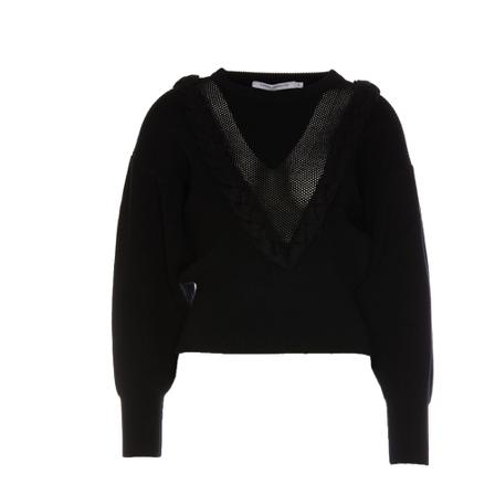 Simona Corsellini, Round-neck Knitwear Zwart, Dames, Maat:XS