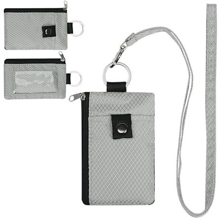 Multifunktionel kortholder med RFID-blokering - Slank pung med nøglering