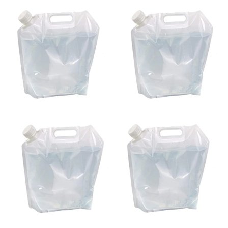 4 stk. sammenklappelig vandbeholder, drikkevandsbeholder sammenklappelig 5L