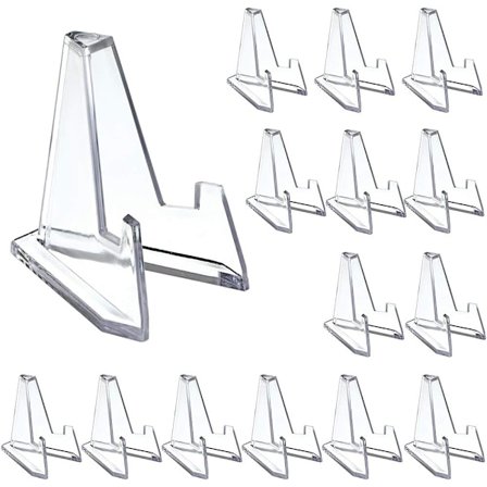15 Pakker Akryl Staffeli Stativer Klar Mini Mønt Display Staffeli Holder