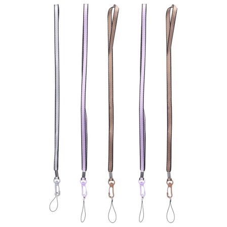 5 st färgglada nylon Anti-förlorade remmar för mobiltelefonkamera nyckelring IC