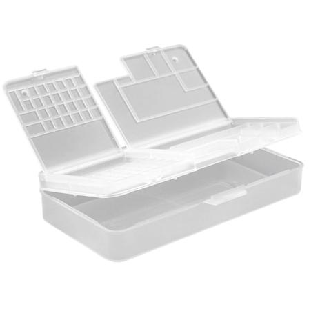 Organizer Vit Transparent Rektangulär Stark PP Lås Design Hårdvara Organizer för reparation Verktyg Komponent Transparent Box