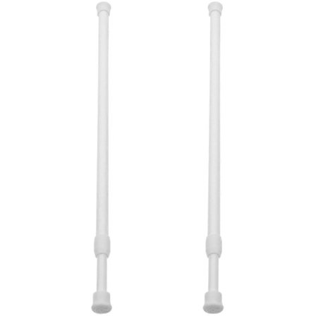 2 stk. Vindussikkerhetsstang Teleskopisk Fjærspenningsstang Garderobestang Gardinstang