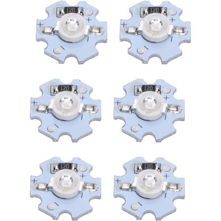 Led Chip Aluminium Led Chip 25 st 0,5W 5V High Power LED Lamp Bead Ljuskälla Chip med aluminiumplatta (UV lila ljus)