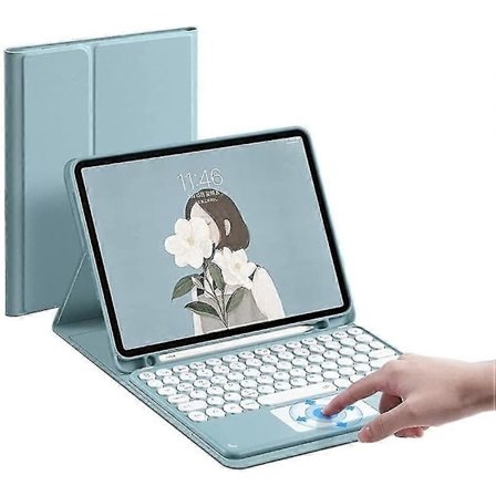 Galaxy Tab S6 Lite 10,4 tuumaa 2020 Malli Sm-p610 Sm-p615 Näppäimistökotelo Kosketuslevyllä Söpö Pyöreä Painike Väri Näppäimistö Irrotettava Bluetooth