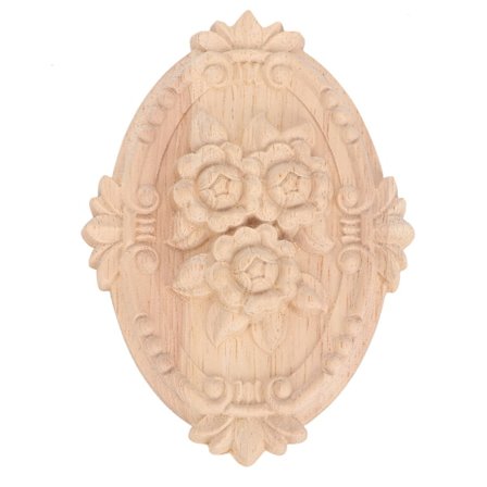 Handgjorda Trädekorationer, Utsökta Snidade Mönster För Möbel Dörrar Skåp Fönster, Livfulla Träapplikationer, Omålade Möbler