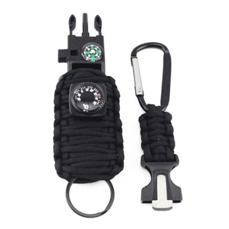 Survival Kit, jossa 12 lisävarustetta - Musta