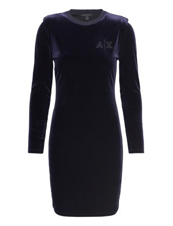 Dress Knælang Kjole Sort Armani Exchange