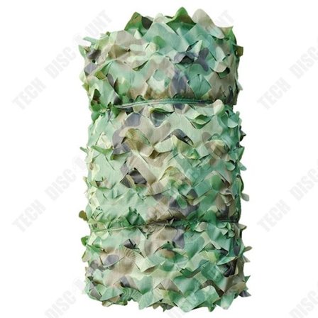 Kamouflage nät - TECH DISCOUNT - 4x6m - Polyester 150D - Vattentät - Lätt och hållbar