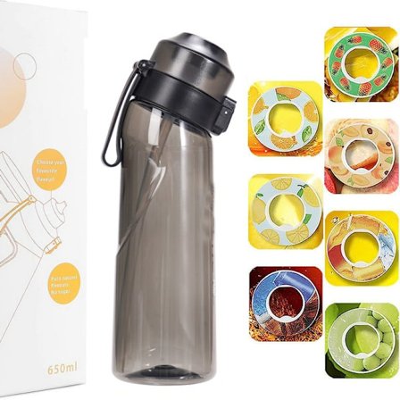 Air-Up Vandflaske 650ml – 7 Smagskapsler | Uden Sukker & Smagfuld | Transparent Flaske, Perfekt til Udendørs og Fitnesscenter